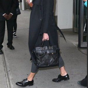 Rag & Bone Pilot Large Leather Satchel Bag, Black